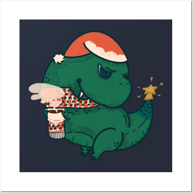 Christmas Tree Rex Wall Art by Fluffymafi